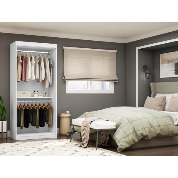 Wade Logan® Armoirependerie moderne à double penderie 35,9 po Ambroziu